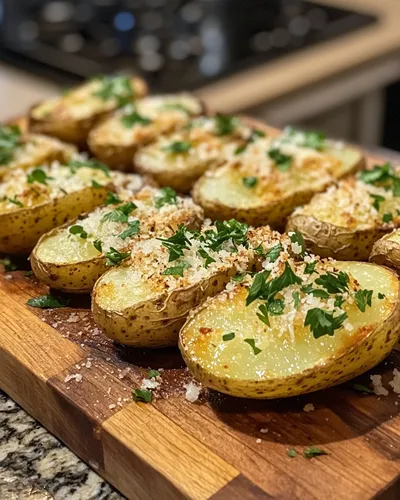 Garlic Parmesan Roasted Potatoes Delight