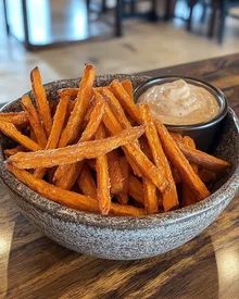 Crispy Sweet Potato Fries with Creamy Aioli