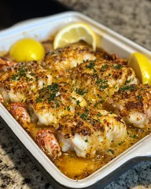 Delicious Baked Lobster Tails with Garlic Herb Butter