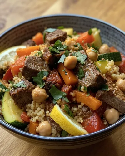 Delicious Lamb Couscous with Vegetables