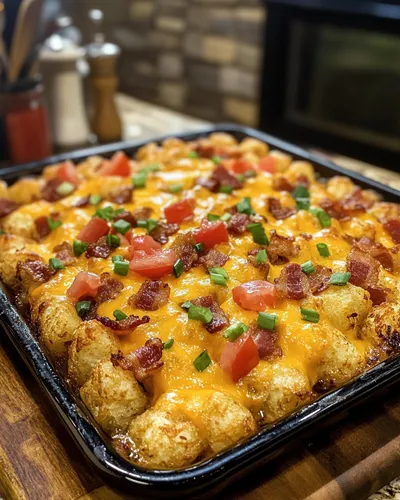 Creamy Bacon Cheeseburger Tater Bake