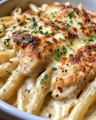 Delicious Chicken Alfredo Bake