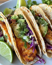 Crispy Fish Tacos with Cabbage Slaw