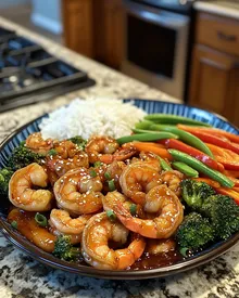 Delicious Honey Garlic Shrimp Stir Fry