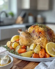 Zesty Lemon Garlic Roasted Chicken