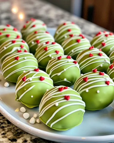 Festive Christmas Grinch Oreo Balls